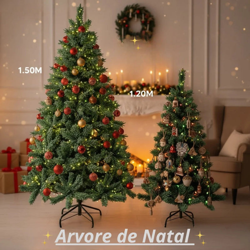Árvore de Natal Tradicional com Base Reforçada para Decoração de Natal