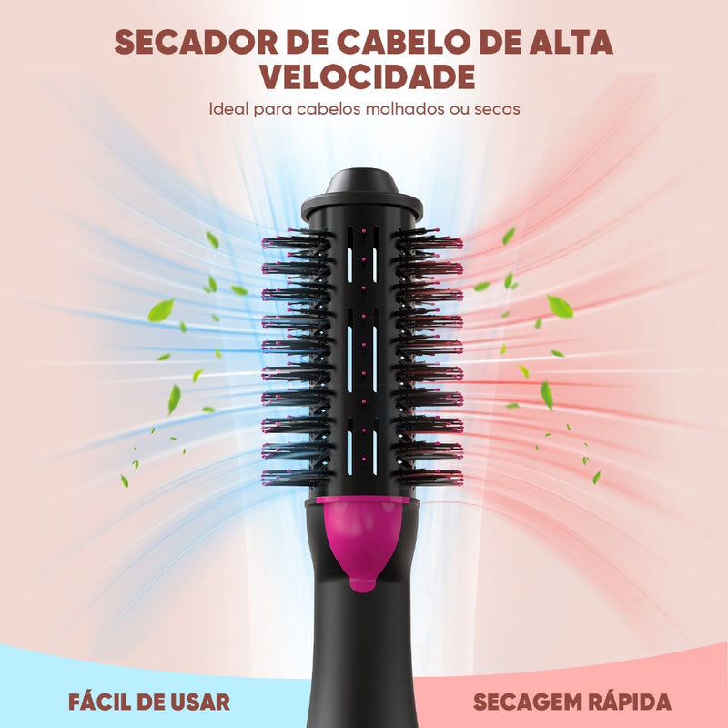 Escova Secadora Alisadora de Cabelo 4 em 1