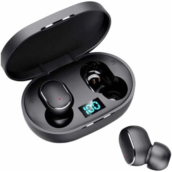 Fone de Ouvido Bluetooth Com Tela LED Digital Ultracompacto