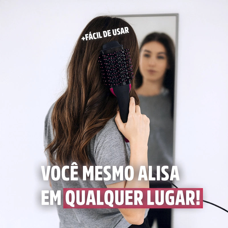 Escova Secadora Alisadora de Cabelo 4 em 1