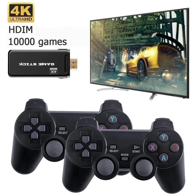 Video Game Stick Retrô 10 mil jogos + 2 Controles sem Fio